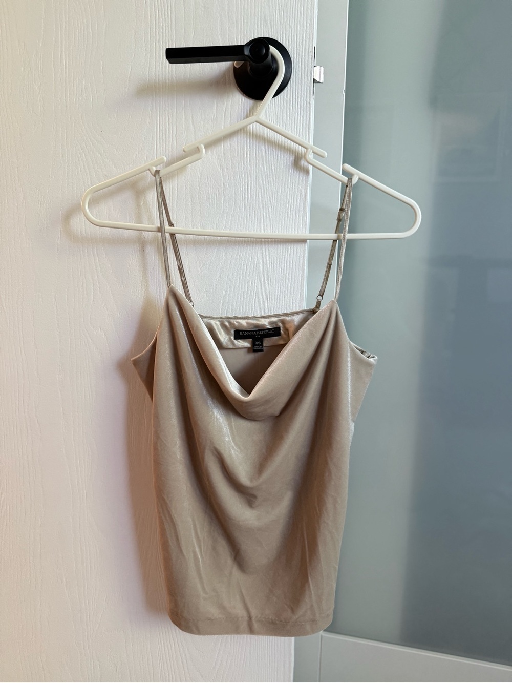 NEW Banana Republic Taupe Cowl Neck velvet camisole